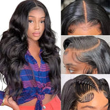 Body Wave Lace Front Wigs Human Hair Pre Plucked 180% Density 13X4 HD Lace Front Wigs Skin Melt HD Lace Wigs Brazilian