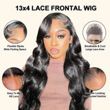 Body Wave Lace Front Wigs Human Hair Pre Plucked 180% Density 13X4 HD Lace Front Wigs Skin Melt HD Lace Wigs Brazilian