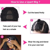 Half Wig Body Wave 250 Density U Part Wig With Elastic Drawstring Wigs for Women on Sale No Glue Side Part