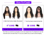 Afro Kinky Curly Wigs Human Hair Wear And Go 400 Density 13×6/360 HD Transparent Lace Wigs 100% Human Hair Pre Plucked For Women