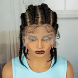 14Inch Lace Braiding Wigs Transparent HD Full Lace Natural Cornrow Braids Wigs for Women Lace Front Braided Wigs with Baby Hair