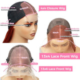 Ginger Orange 13x6 Transparent Deep Wave Hd Lace Frontal Wig Colored 4x4 Lace Front Wig Water Curly Human Hair Wigs Pre Plucked