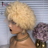 613 Blonde Afro Kinky Curly Lace Front Wigs Pre-Plucked 13x3 Lace Frontal Wigs 4B4C Colorful Wig Human Hair Wigs