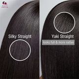 Beautyforever 13X4 Pre Bleached Tiny Knots Yaki Straight Bob Glueless Wig Human Hair Wear and Go HD Lace Front Human Hair Wig