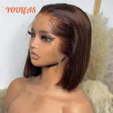 Lagos Hairline Straight Bob Human Hair Wig Short Dark Blonde 13x4 HD Lace Frontal Glueless Wigs Pre-plucked Ready To Wear