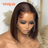 Lagos Hairline Straight Bob Human Hair Wig Short Dark Blonde 13x4 HD Lace Frontal Glueless Wigs Pre-plucked Ready To Wear