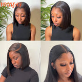 Lagos Hairline Straight Bob Human Hair Wig Short Dark Blonde 13x4 HD Lace Frontal Glueless Wigs Pre-plucked Ready To Wear
