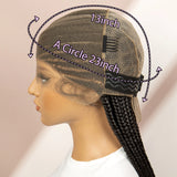 Cornrow Box Braided Wigs 36 Inches Full Lace Braided Wigs with Baby Hair for Women Knotless Wigs Comfortable Fit