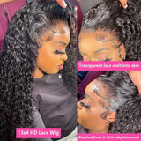 Lafion Water wave Human Hair Wig Deep Wave Frontal Wig Curly Hd Lace Wig 13x6 For Women