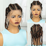 14Inch Lace Braiding Wigs Transparent HD Full Lace Natural Cornrow Braids Wigs for Women Lace Front Braided Wigs with Baby Hair