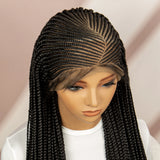 Cornrow Box Synthetic Braided Wigs Full Lace Box Braided Wigs for Black Women with Natural Baby Hair 360 Lace Wigs