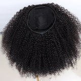 Curly Half Wig Human Hair Wigs 200% Half Wig Kinky Curly Human Hair Wigs 3 In 1 Invisible Hairline With Drawstring Seamless