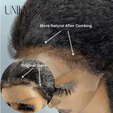 Transparent 13x4 Yaki Straight Lace Front Wig Pre Plucked mongolia Kinky Straight