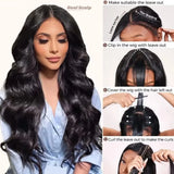 Half Wig Body Wave 250 Density U Part Wig With Elastic Drawstring Wigs for Women on Sale No Glue Side Part