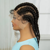 14Inch Lace Braiding Wigs Transparent HD Full Lace Natural Cornrow Braids Wigs for Women Lace Front Braided Wigs with Baby Hair