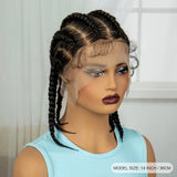 14Inch Lace Braiding Wigs Transparent HD Full Lace Natural Cornrow Braids Wigs for Women Lace Front Braided Wigs with Baby Hair