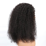 Curly Half Wig Human Hair Wigs 200% Half Wig Kinky Curly Human Hair Wigs 3 In 1 Invisible Hairline With Drawstring Seamless