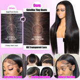 Straight Lace Wig Lace Front Wigs Pre-Cut Lace Human Hair Wigs Lace Frontal Wigs